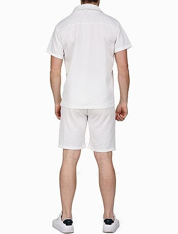 Conjunto de camisa y pantalón corto con textura - Frilivin