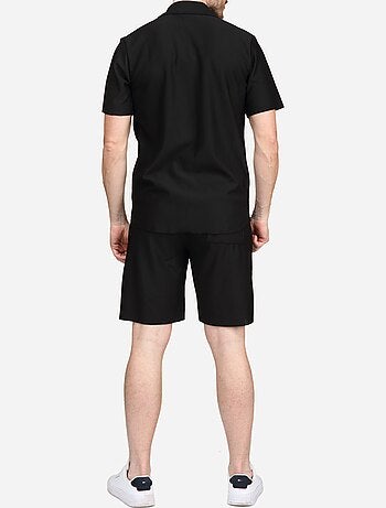 Conjunto de camisa y pantalón corto con textura - Frilivin