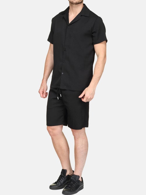 Conjunto de camisa y pantalón corto con textura - Frilivin - Kiabi Conjunto de camisa y pantalón corto con textura - Frilivin - Kiabi