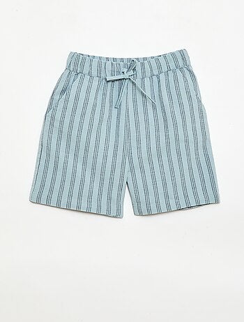 Conjunto de camisa y Pantalón corto de rayas