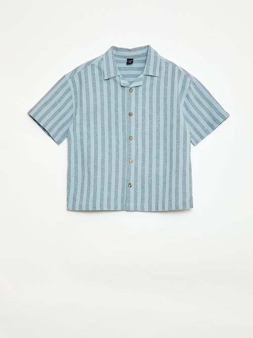 Conjunto de camisa y Pantalón corto de rayas - Kiabi