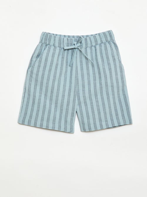 Conjunto de camisa y Pantalón corto de rayas - Kiabi