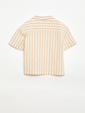 Conjunto de camisa y Pantalón corto de rayas