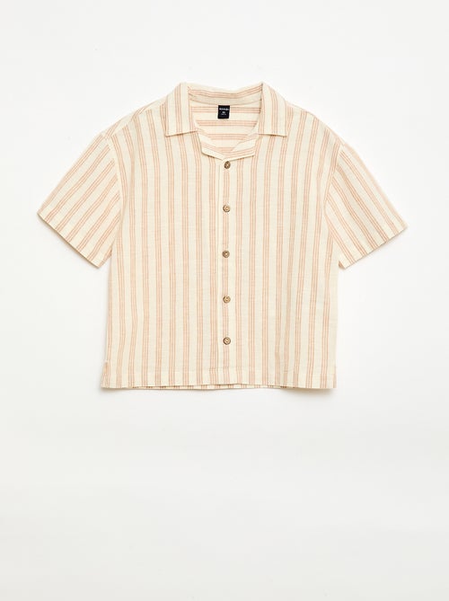 Conjunto de camisa y Pantalón corto de rayas - Kiabi