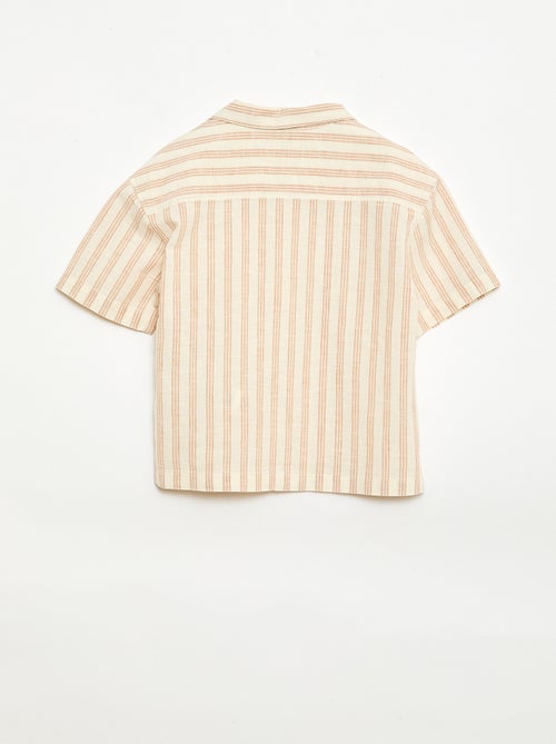 Conjunto de camisa y Pantalón corto de rayas - Kiabi