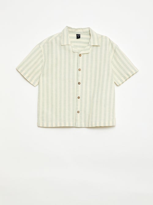 Conjunto de camisa y Pantalón corto de rayas - Kiabi