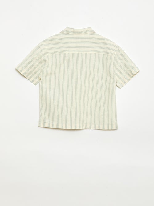 Conjunto de camisa y Pantalón corto de rayas - Kiabi