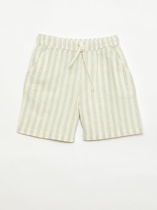 Conjunto de camisa y Pantalón corto de rayas - Kiabi