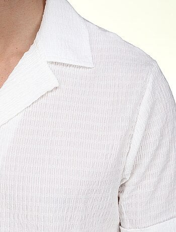 Conjunto de camisa y pantalón corto liso con estampado - Frilivin