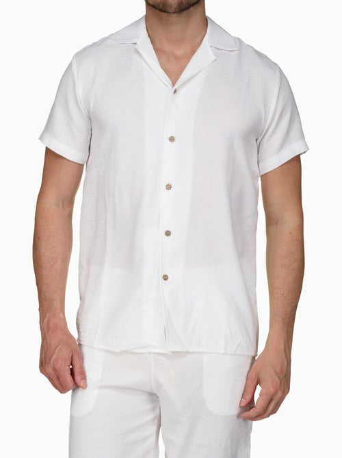 Conjunto de camisa y pantalón corto liso con textura - Frilivin - Kiabi Conjunto de camisa y pantalón corto liso con textura - Frilivin - Kiabi