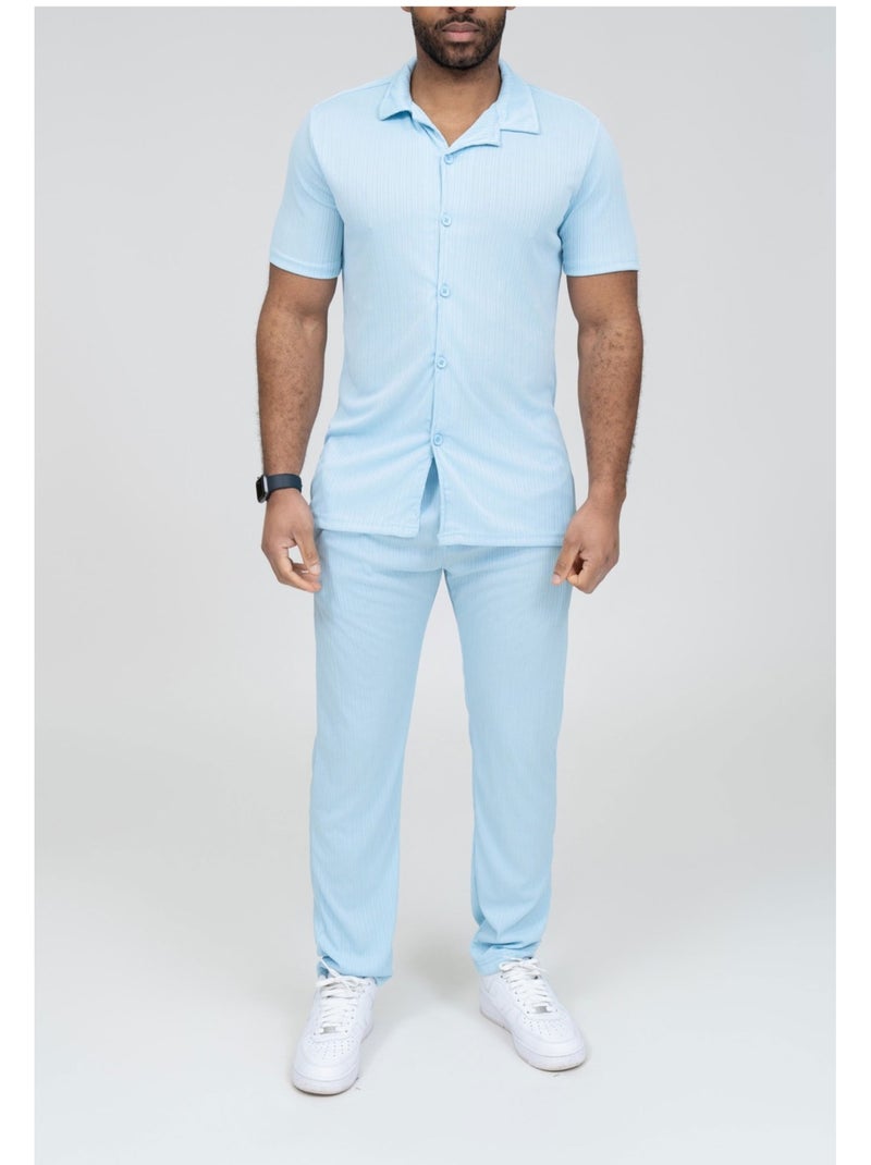 Conjunto de camisa y pantalón Kebello Azul cielo - Kiabi