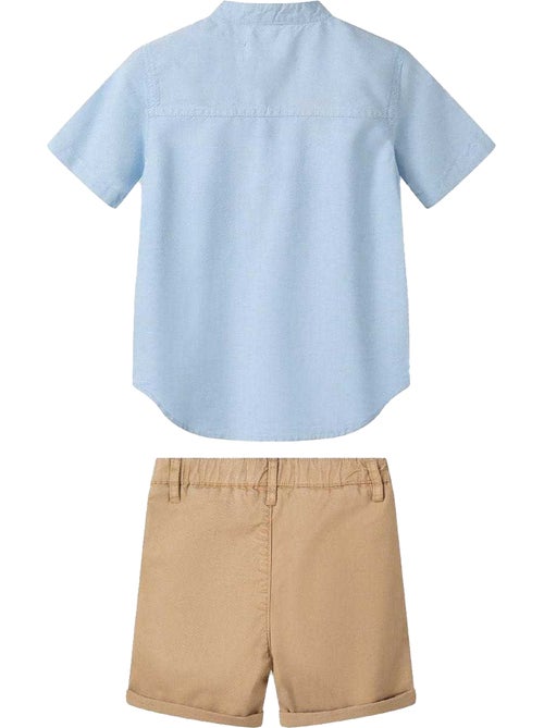 Conjunto de camisa y pantalones cortos diseño lisos niños - minoti - Kiabi Conjunto de camisa y pantalones cortos diseño lisos niños - minoti - Kiabi
