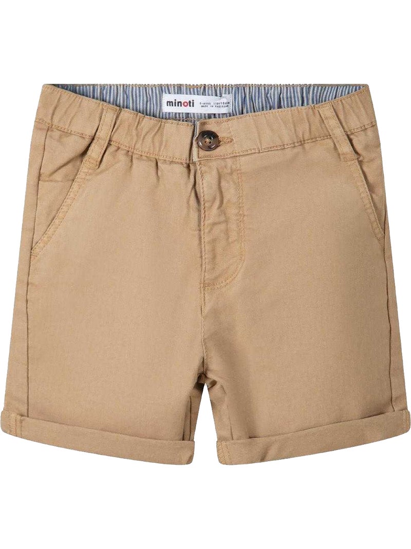 Conjunto de camisa y pantalones cortos diseño lisos niños - minoti Azul claro - Kiabi
