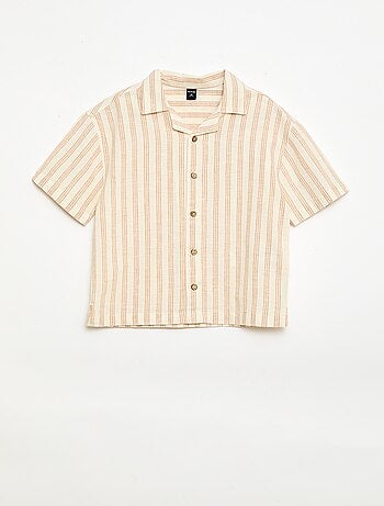 Conjunto de camisa y short de rayas