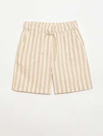 Conjunto de camisa y short de rayas