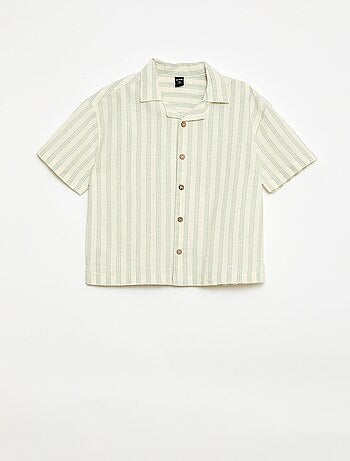 Conjunto de camisa y short de rayas