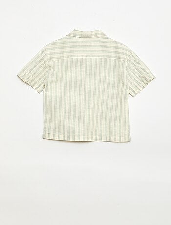 Conjunto de camisa y short de rayas