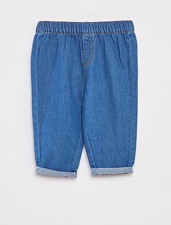 Conjunto de camiseta a rayas + pantalón vaquero - 2 piezas