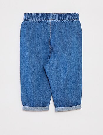 Conjunto de camiseta a rayas + pantalón vaquero - 2 piezas