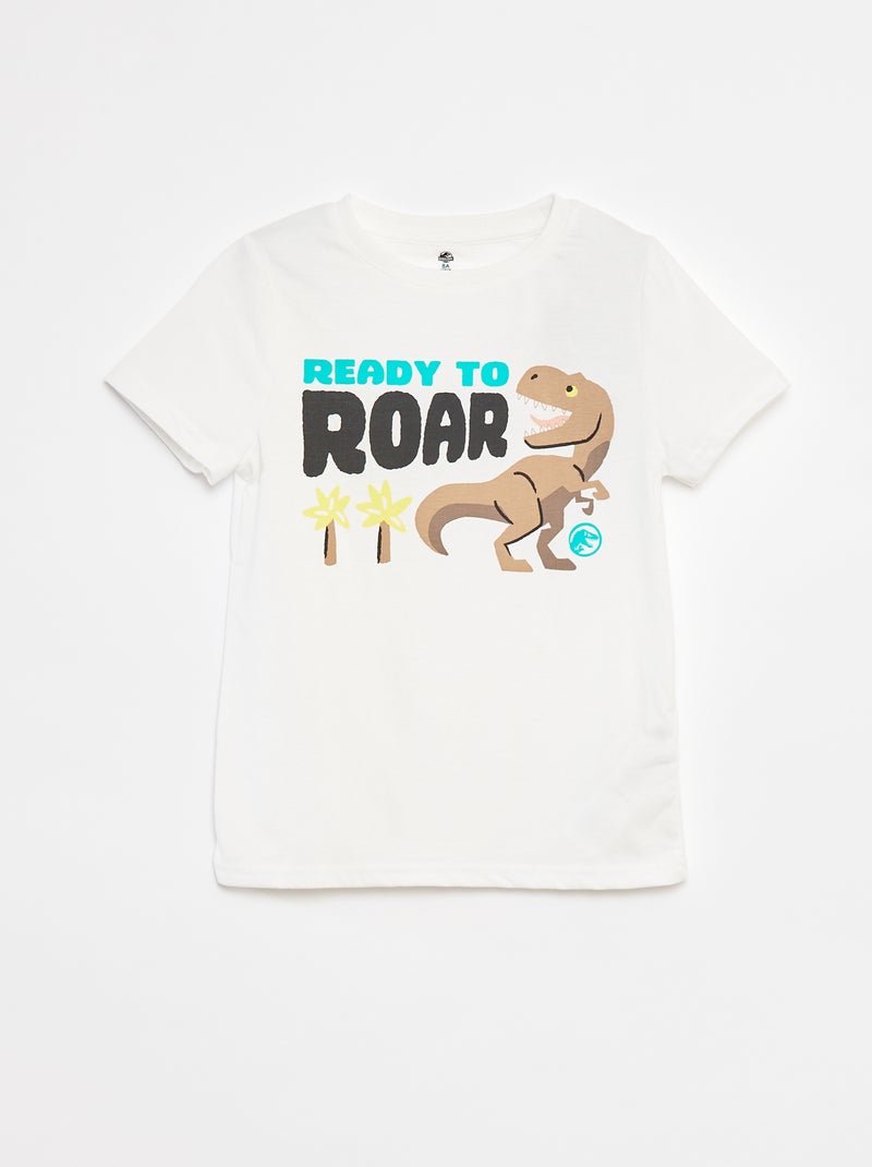 Conjunto de camiseta + bermudas 'Jurassic Park' - 2 piezas BLANCO - Kiabi