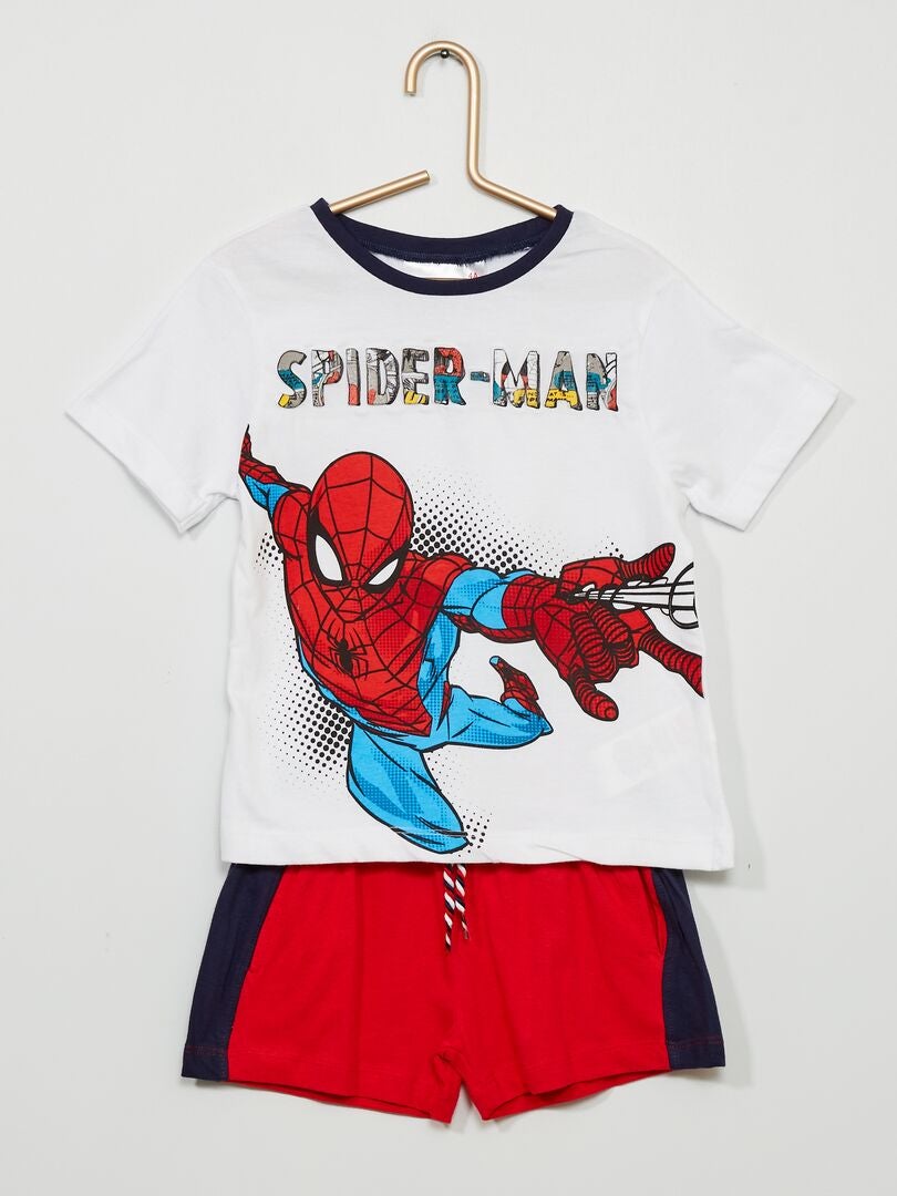 Conjunto de camiseta + bermudas 'Spider-Man' BLANCO - Kiabi