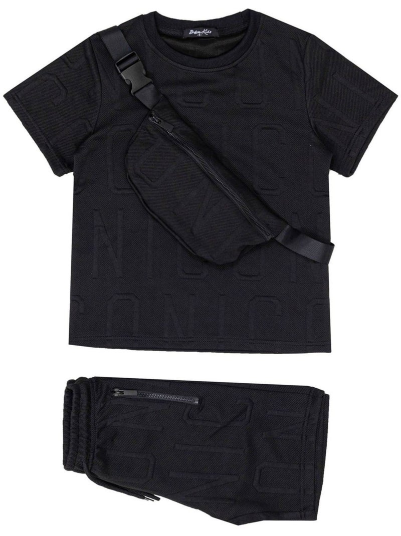 Conjunto de camiseta corta Kebello Negro Negro - Kiabi