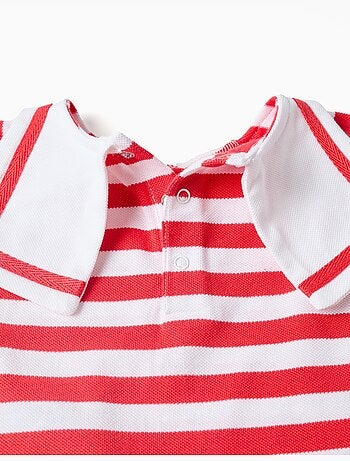 Conjunto de camiseta + cubrepañal de algodón y a rayas