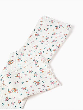 Conjunto de camiseta de algodón y pantalón acanalado