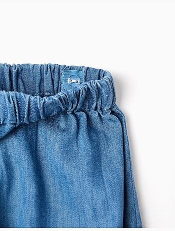 Conjunto de camiseta de algodón y pantalón corto vaquero