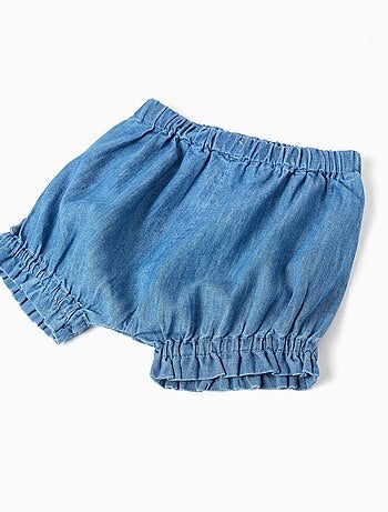 Conjunto de camiseta de algodón y pantalón corto vaquero