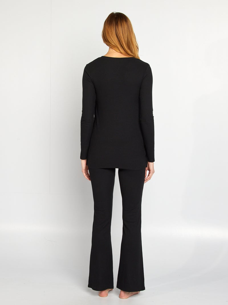Conjunto de camiseta de lactancia + pantalón  - 2 piezas negro - Kiabi