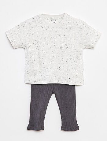 Conjunto de camiseta de manga corta + legging - 2 piezas