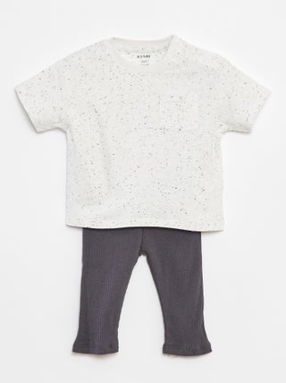 Conjunto de camiseta de manga corta + legging - 2 piezas