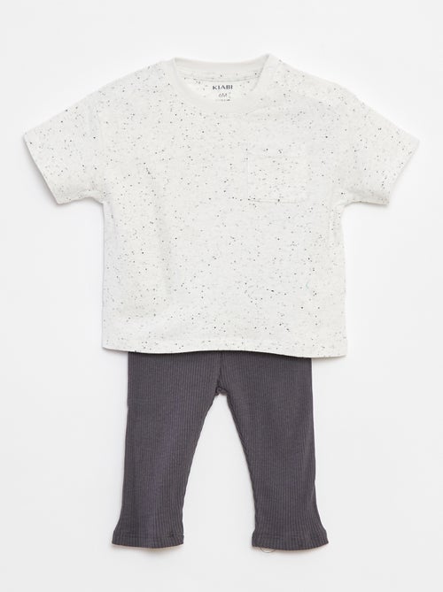 Conjunto de camiseta de manga corta + legging - 2 piezas - Kiabi