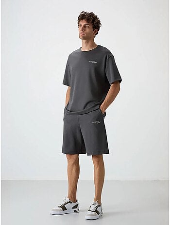 Conjunto de camiseta de manga corta oversize y shorts tommy
