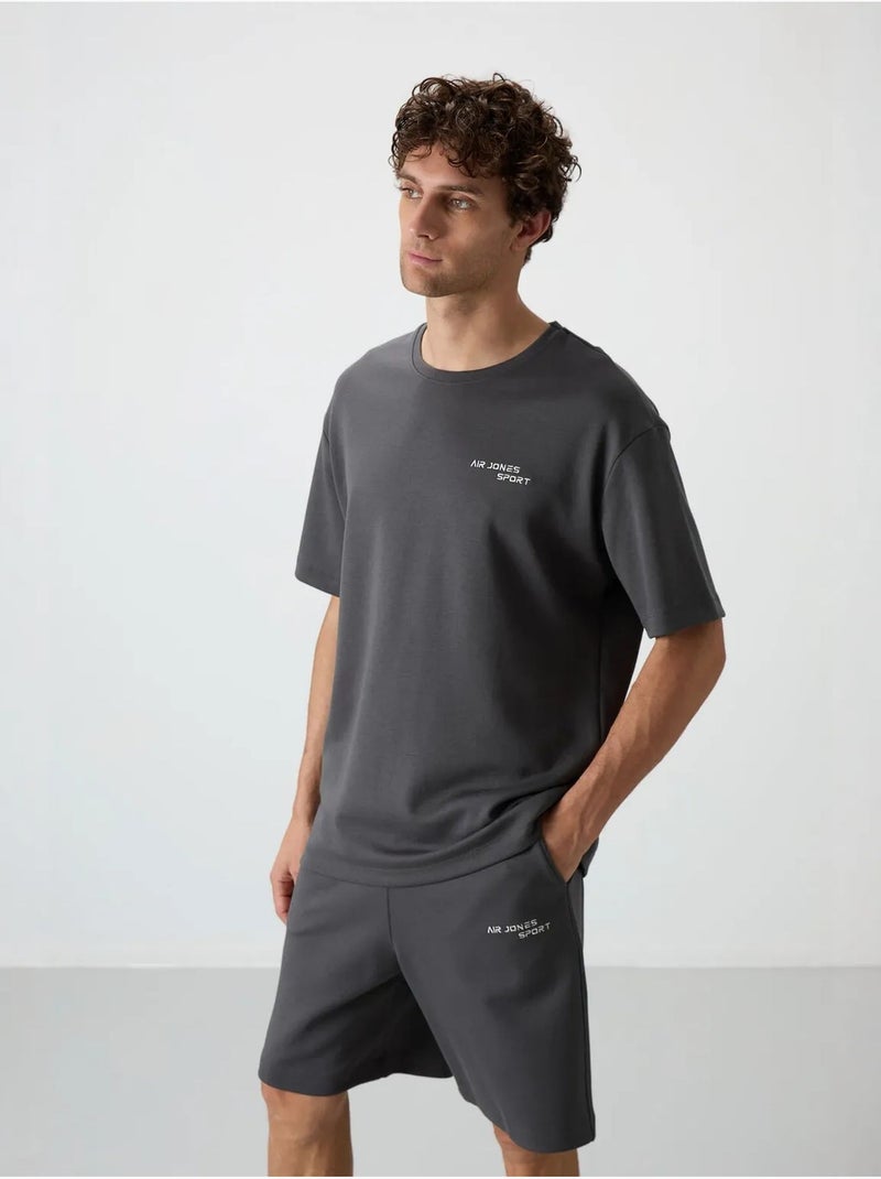 Conjunto de camiseta de manga corta oversize y shorts tommy Gris negro - Kiabi