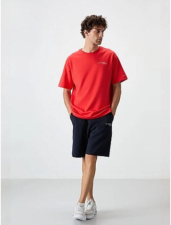Conjunto de camiseta de manga corta oversize y shorts tommy