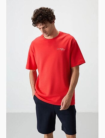 Conjunto de camiseta de manga corta oversize y shorts tommy