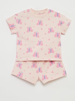 Conjunto de camiseta de manga corta + short - 2 piezas