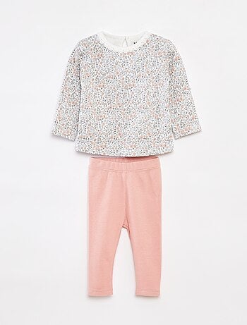 Conjunto de camiseta de manga larga + legging - 2 piezas