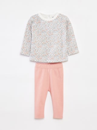 Conjunto de camiseta de manga larga + legging - 2 piezas