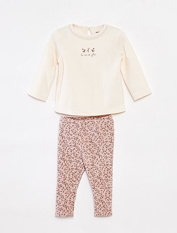 Conjunto de camiseta de manga larga + legging - 2 piezas
