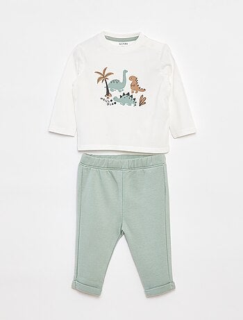 Conjunto de camiseta de manga larga + pantalón - 2 piezas