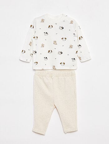 Conjunto de camiseta de manga larga + pantalón - 2 piezas