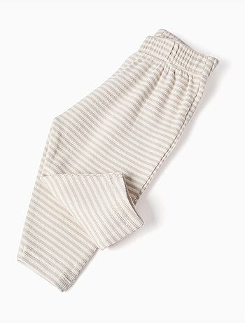Conjunto de camiseta de manga larga y pantalón a rayas