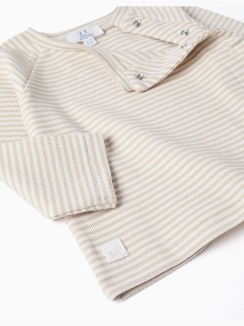 Conjunto de camiseta de manga larga y pantalón a rayas - Kiabi