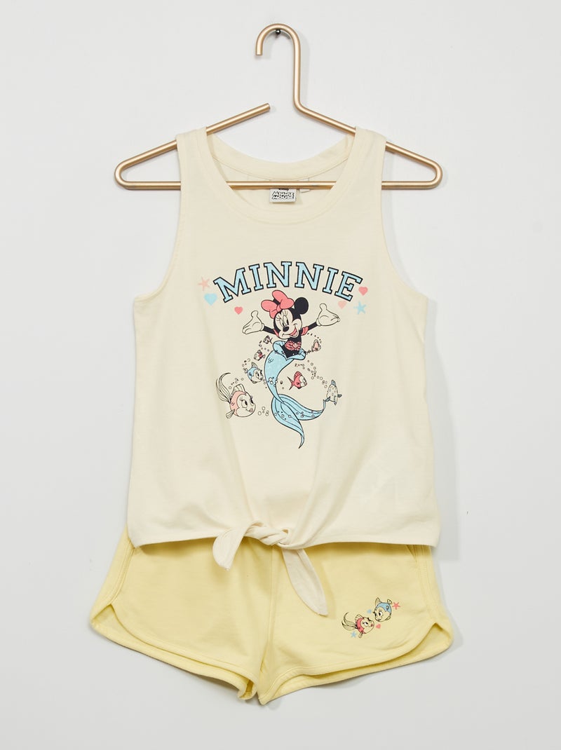 Conjunto de camiseta de tirantes + short - 2 piezas BEIGE - Kiabi