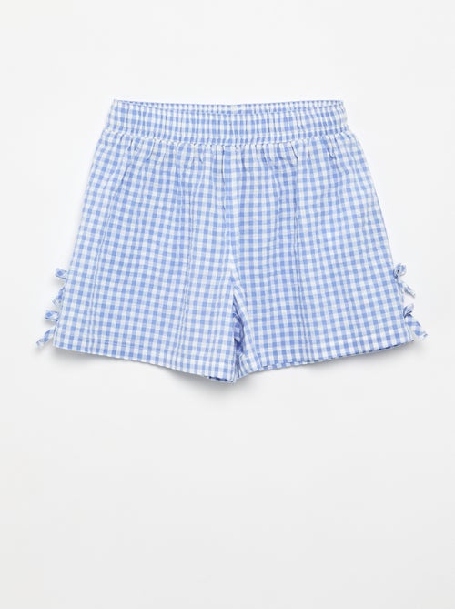 Conjunto de camiseta de tirantes y short con estampado Vichy - 2 piezas - Kiabi