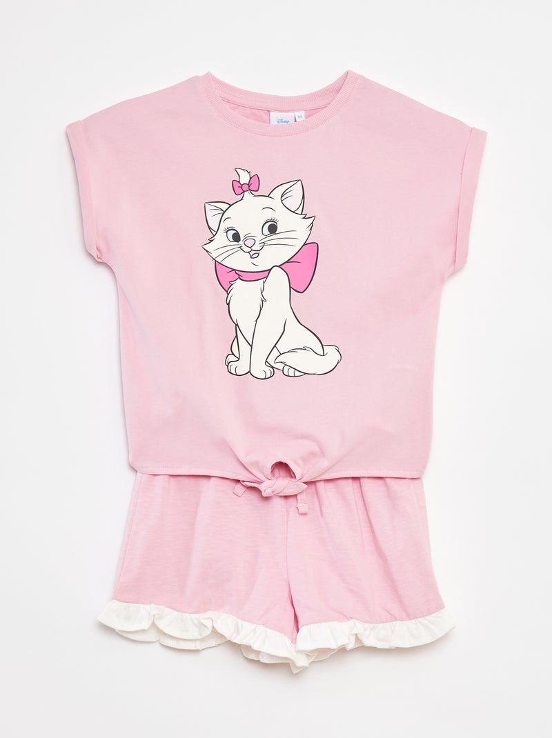 Conjunto de camiseta larga + pantalón corto 'Marie' ROSA - Kiabi