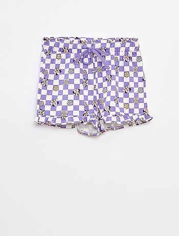 Conjunto de camiseta larga + pantalón corto 'Stitch'